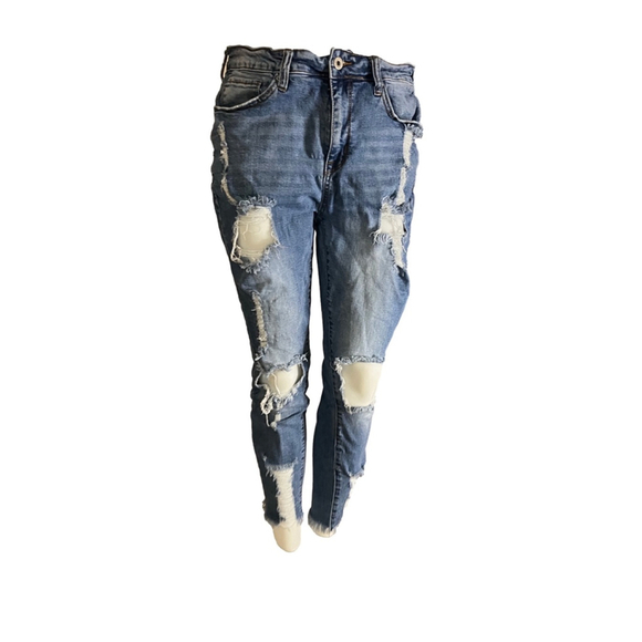 Preowned size 13 women’s skinny boyfriend denim jeans curvy by song - Picture 4 of 5